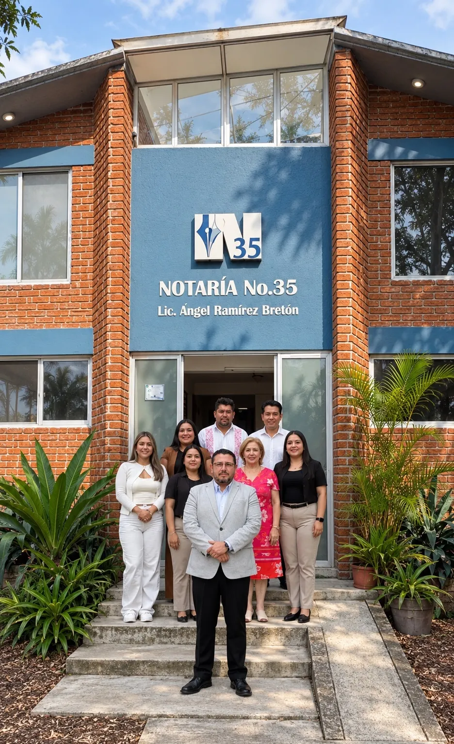 El equipo de la Notaría 35 en las oficinas